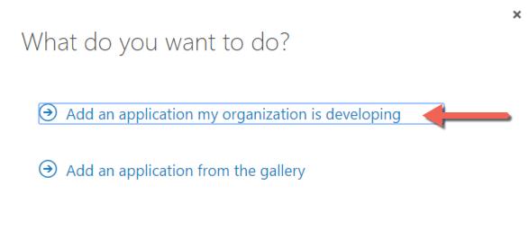 Add application you organisation is developing