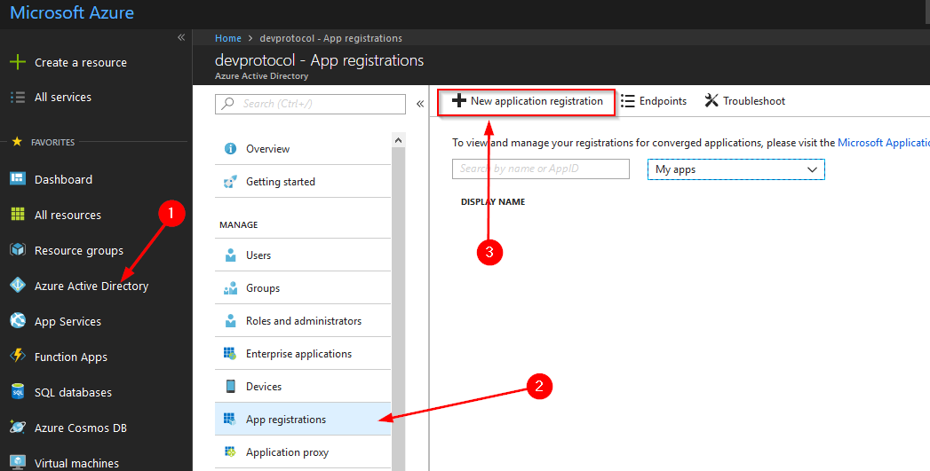 azure AD app registration