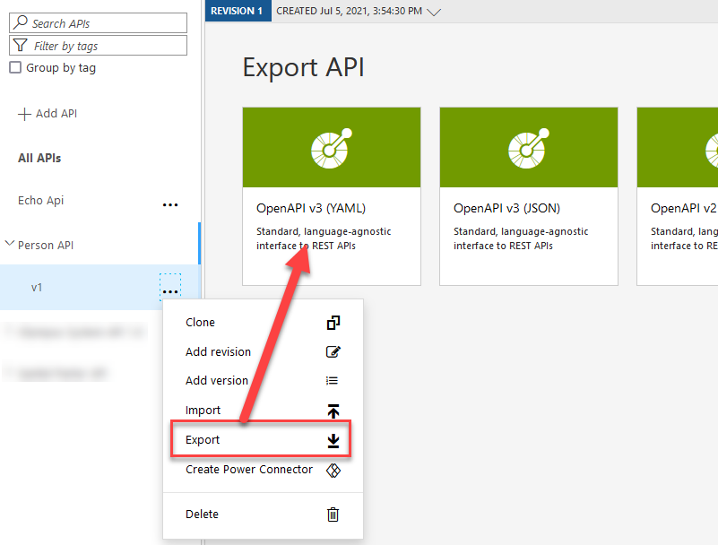 export openapi